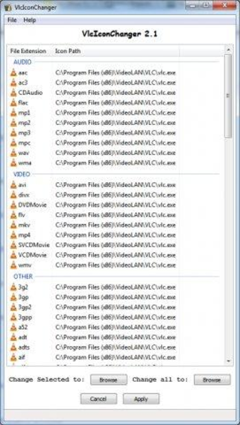Vlc_Icon_Changer screenshot