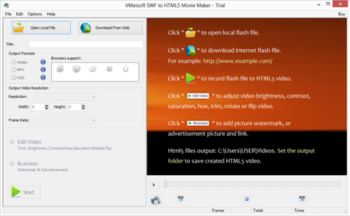 VMeisoft SWF To HTML5 Movie Maker screenshot