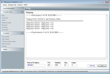 VMVSystems NetAdmin screenshot 2