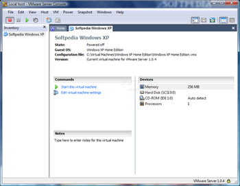 VMware Server screenshot 2
