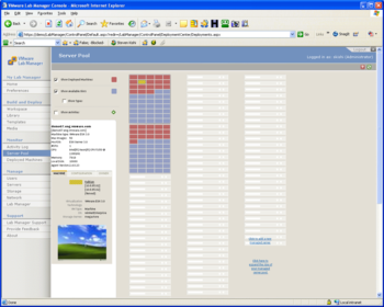 VMware vCenter Lab Manager screenshot 2