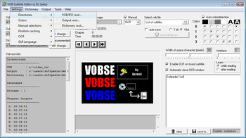 VOB Subtitle Editor screenshot 2
