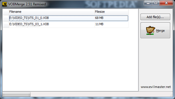 VOBMerge screenshot