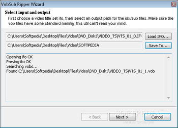 VobSub Ripper Wizard screenshot