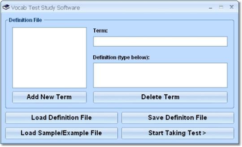 Vocab Test Study Software screenshot