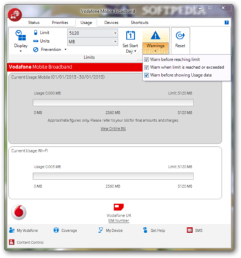 Vodafone Mobile Broadband (formerly Vodafone Mobile Connect) screenshot 3