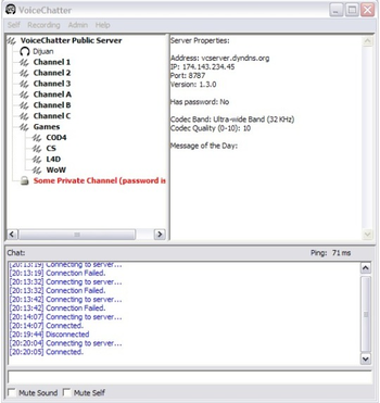 VoiceChatter Client screenshot