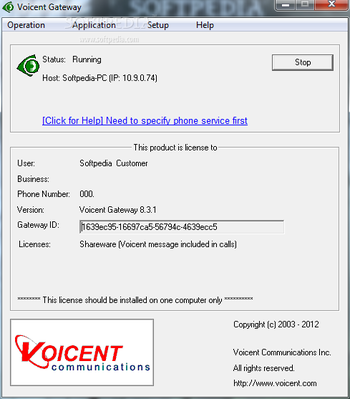 Voicent Gateway screenshot