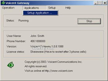 Voicent VoiceXML Gateway screenshot 2