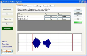 VoicePass PC Lock screenshot 2