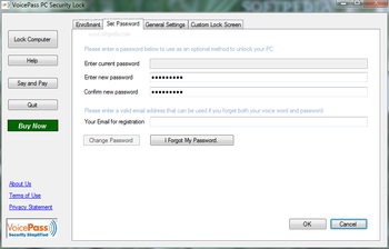 VoicePass PC Security Lock screenshot 2