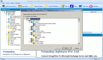 Voimakas GroupWise to Exchange Server Migration screenshot