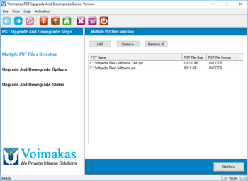 Voimakas PST Upgrade And Downgrade screenshot