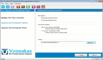 Voimakas PST Upgrade and Downgrade screenshot