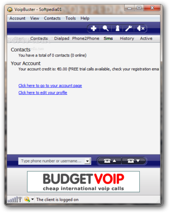 VoipBuster screenshot