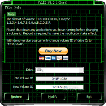 VolID(Disk Drives Serial Modifier) screenshot 2