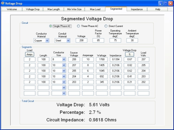 Voltage Drop screenshot