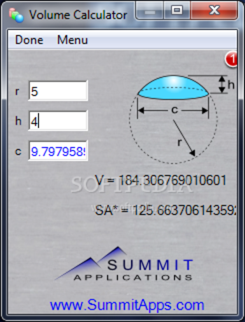 Volume Calculator screenshot