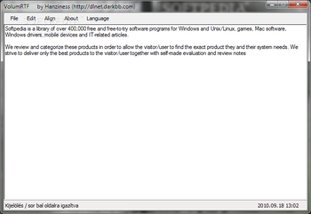 VolumRTF screenshot