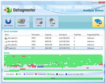 Vorines Defragmenter screenshot