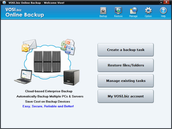 VOSI.biz Online Backup  screenshot