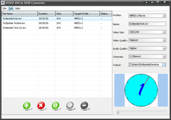 VOVO AVI to VOB Converter screenshot