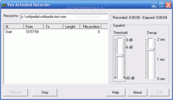 Vox Actuated Recorder screenshot