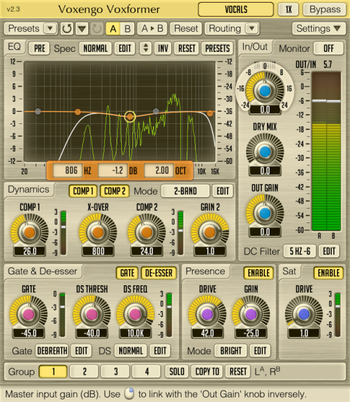 Voxengo Voxformer VST  screenshot