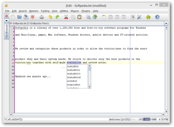 VoxSpell for jEdit screenshot 2