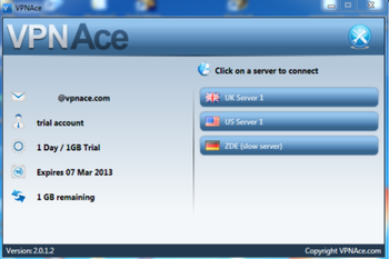 VPNAce screenshot