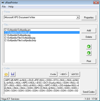 vRawprinter screenshot