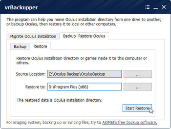 vrBackupper screenshot