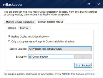 vrBackupper screenshot 2
