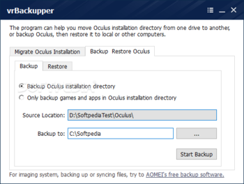 vrBackupper screenshot 2