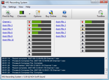 VRS Telephone Call Recorder screenshot 2
