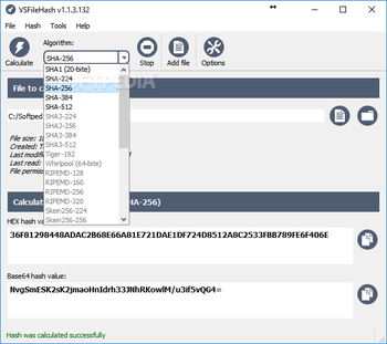 VSFileHash screenshot 2