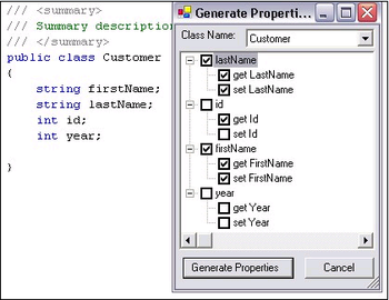 VSPropertyGenerator screenshot