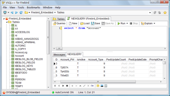 VSQL++ for Firebird screenshot 5