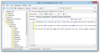 VSQL++ for PostgreSQL screenshot 5