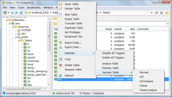 VSQL++ for PostgreSQL screenshot 2