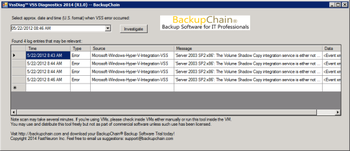 VssDiag screenshot