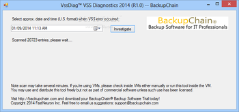 VssDiag VSS Diagnostics screenshot