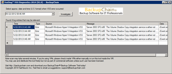 VssDiag VSS Diagnostics screenshot 2