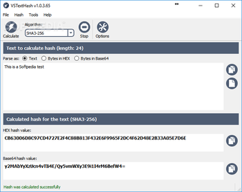 VSTextHash screenshot