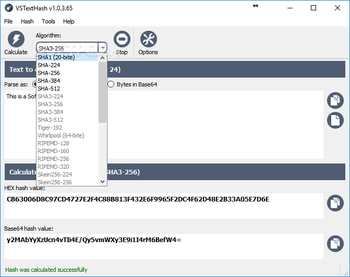 VSTextHash screenshot 2