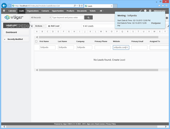 vtiger CRM screenshot 2