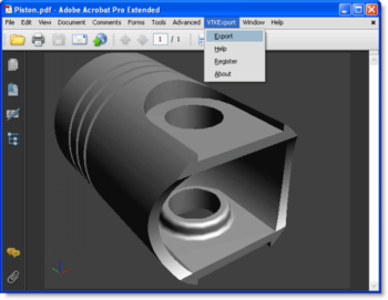 VTK Export for Acrobat screenshot