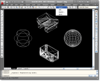 VTK Export for AutoCAD screenshot