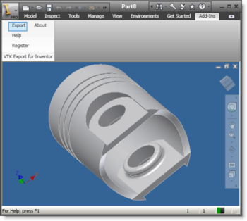 VTK Export for Inventor screenshot