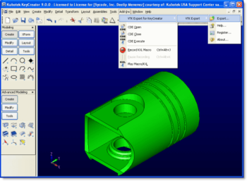 VTK Export for KeyCreator screenshot